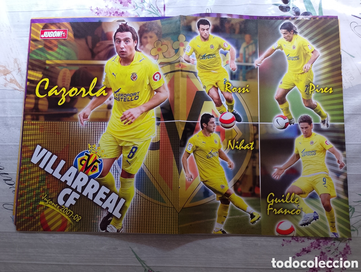 Coleccionismo deportivo: P&oacute;sters Villareal CF + Real Zaragoza. Temporada 2007-2008