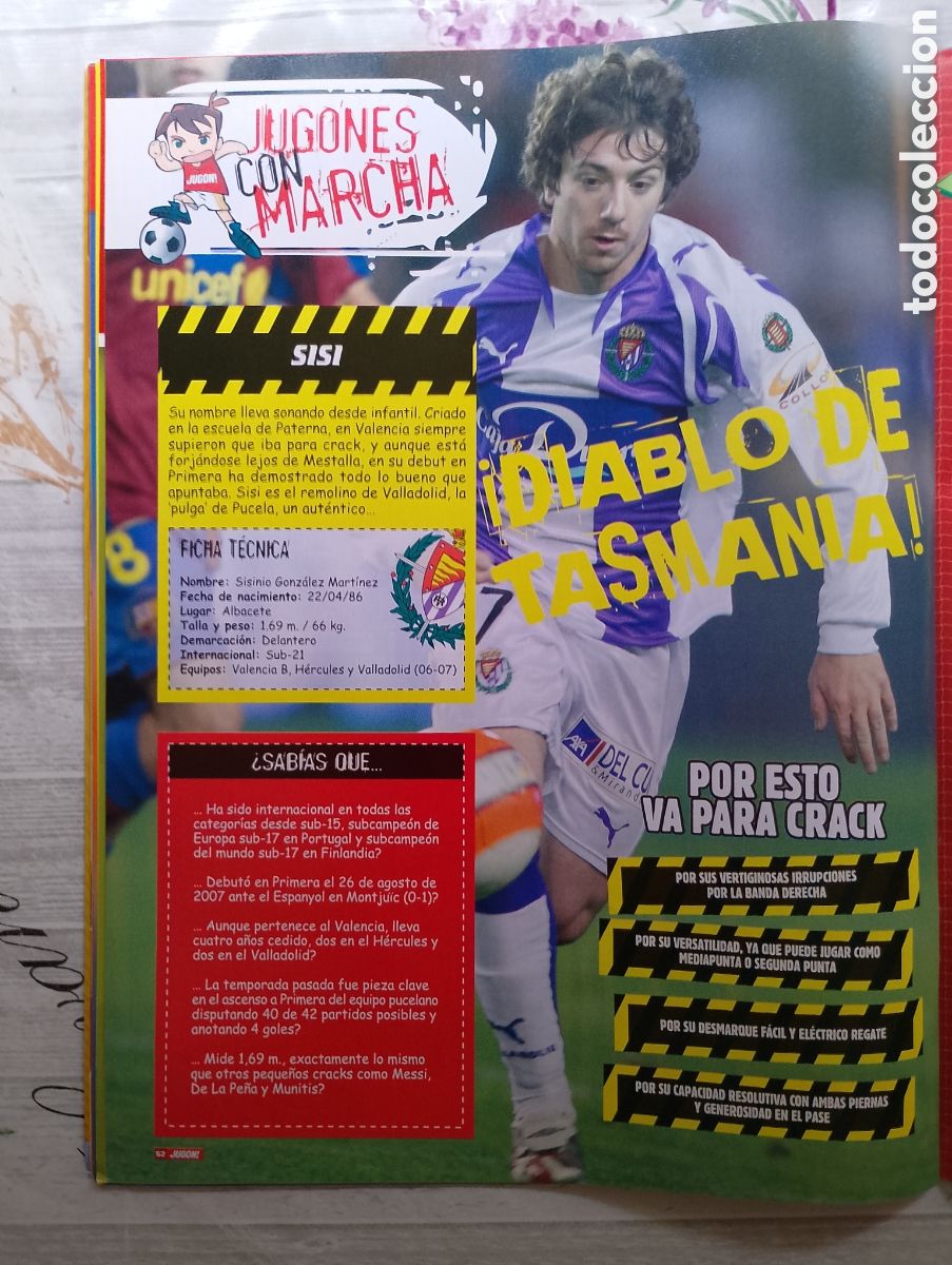 Coleccionismo deportivo: Sisi. Sisinio Gonz&aacute;lez Mart&iacute;nez. Real Valladolid. Temporada 2007-2008