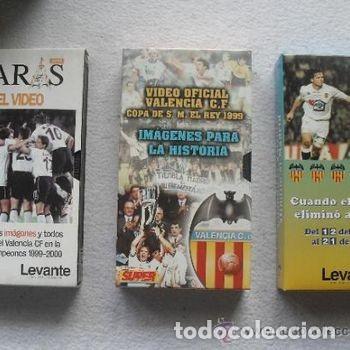 Collezionismo sportivo: Lote 3 VHS Valencia CF Copa del Rey 1999 Final Paris 2000 Elimino Real Madrid PEIFER