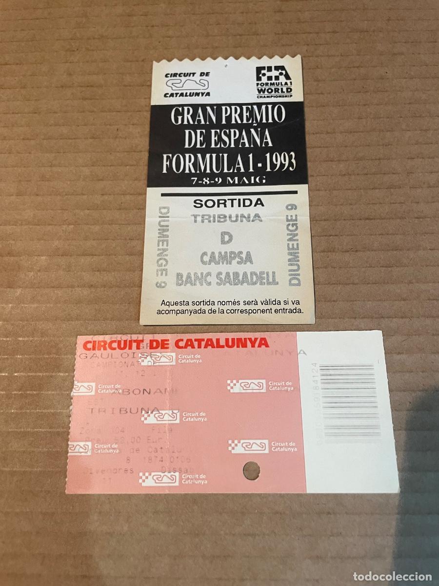 Coleccionismo deportivo: AUTOMOVILISMO - ENTRADAS GRAN PREMIO DE ESPA&Ntilde;A FORMULA 1-1993 -7-8-9 MAIG