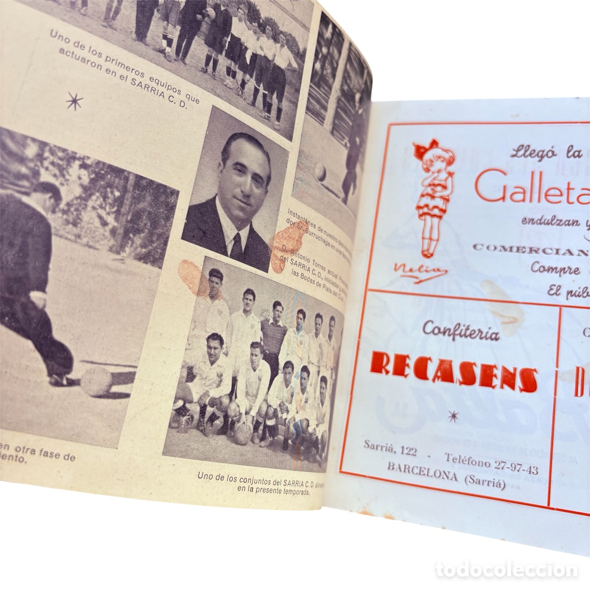 Coleccionismo deportivo: Programa bodas de Plata sarria c.f. Mayo 1950 - Foto 3