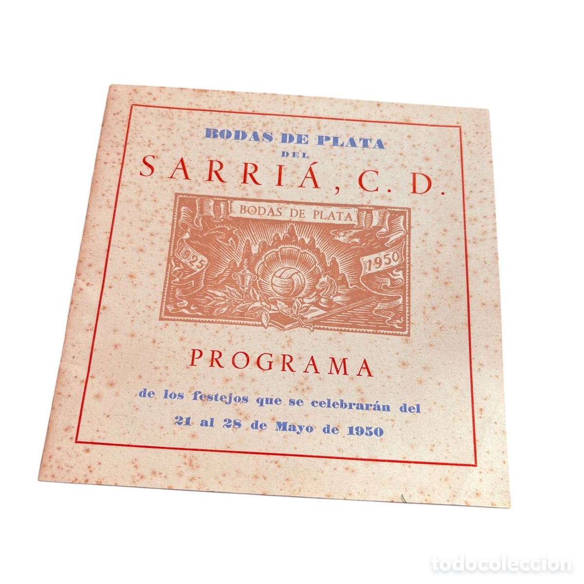 Coleccionismo deportivo: Programa bodas de Plata sarria c.f. Mayo 1950