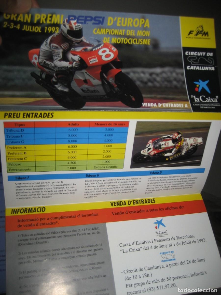 Coleccionismo deportivo: Programa , publicidad Gran Premi d'Europa . motociclismo . Campionat del mon 1993