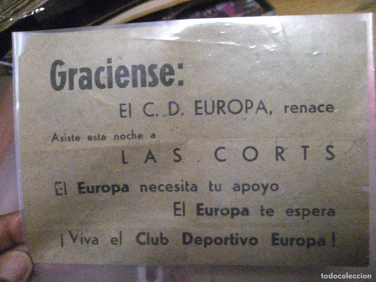 Coleccionismo deportivo: Club Deportivo CD Europa renace . Futbol - antigua demanda de soporte a los socios