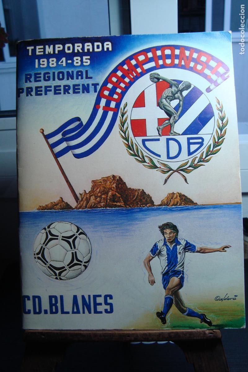 Coleccionismo deportivo: FUTBOL. C.D BLANES. REGIONAL PREFERENTE TEMPORADA 1984-1985. RIBAS I MARTI. OMS I BASSOLS.