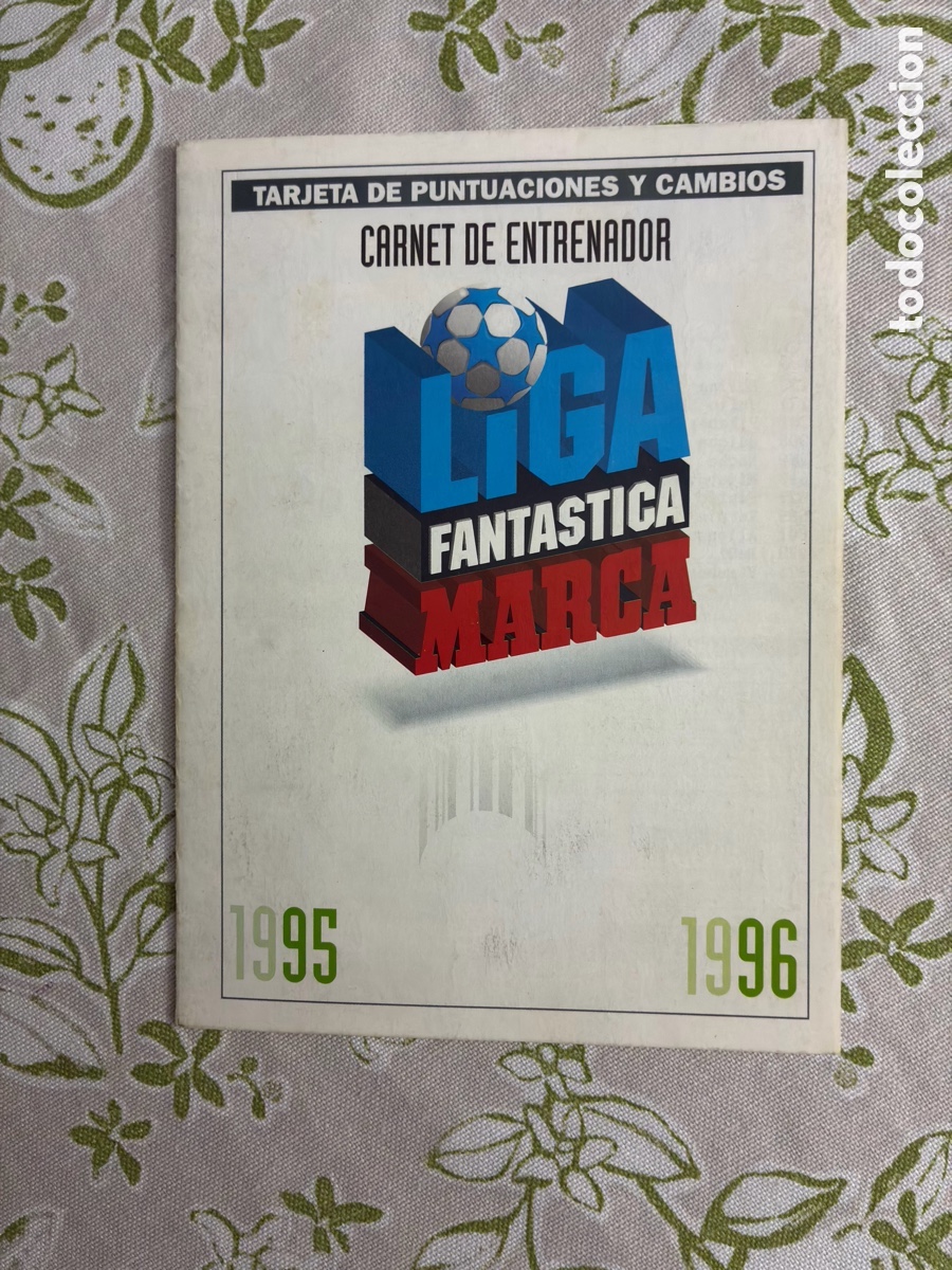 Coleccionismo deportivo: Carnet de Entrenador Liga Fant&aacute;stica MARCA 1995-1996 Relleno / R&eacute;cord