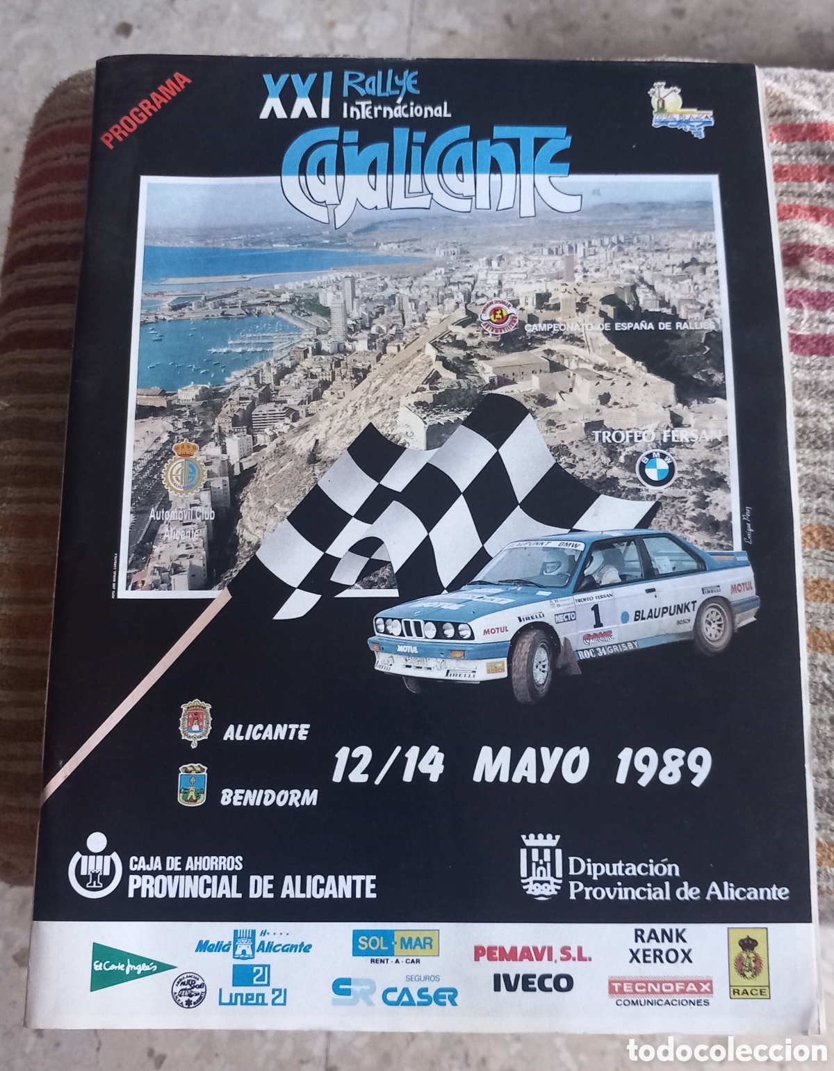 Coleccionismo deportivo: PROGRAMA RALLYE INTERNACIONAL CAJA ALICANTE 1989+MUNDIAL RALLYES revista autospor (EXCELENTE ESTADO)