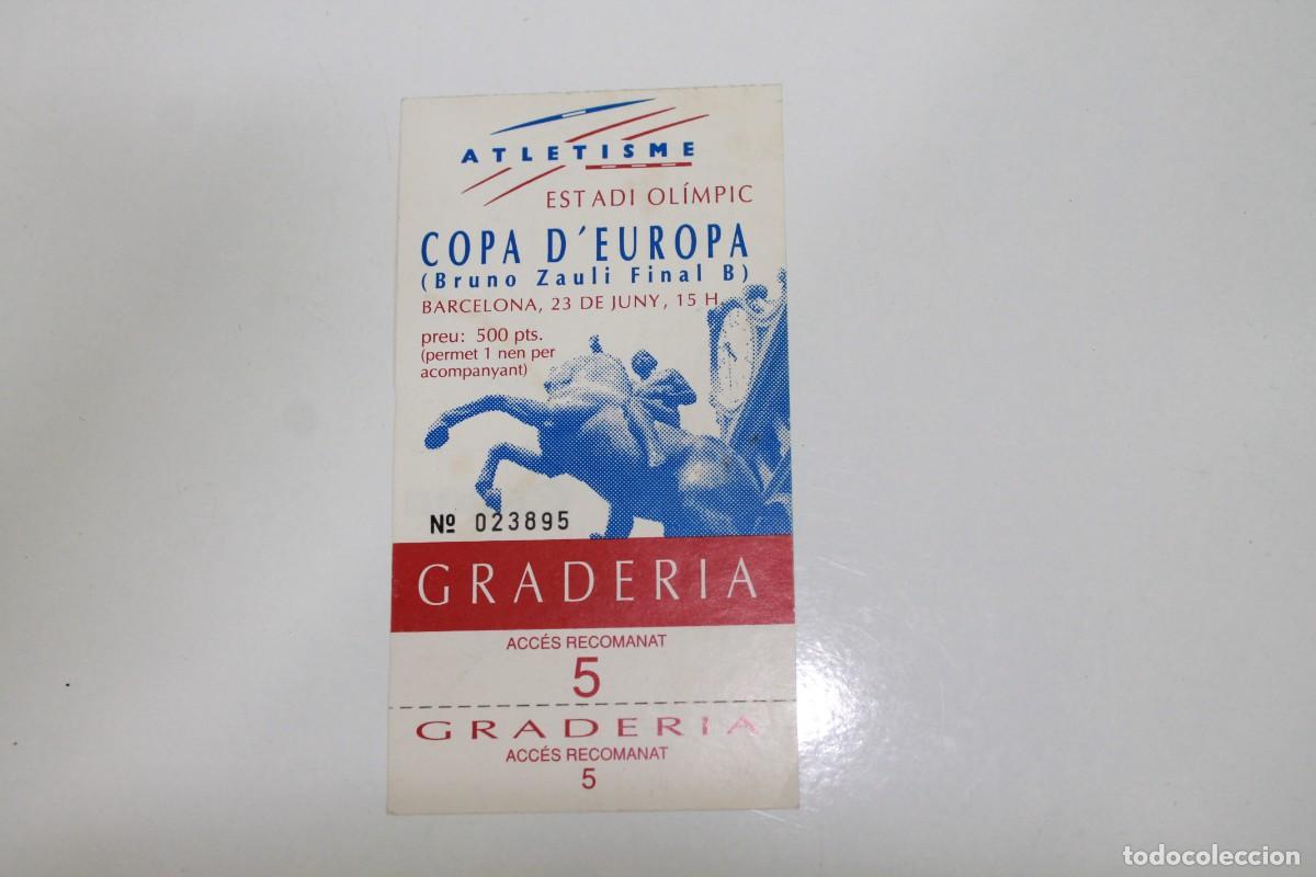 Coleccionismo deportivo: ENTRADA ATLETISMO COPA DE EUROPA BRUNO ZAULI 1991 ESTADIO OLIMPICO BARCELONA PREOLIMPICA