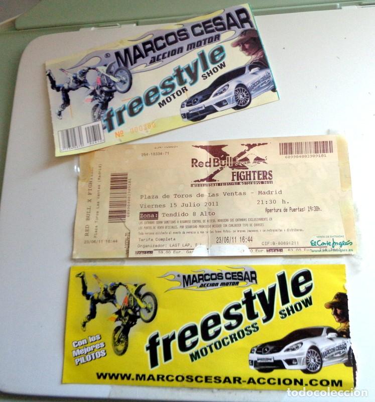 Coleccionismo deportivo: LOTE ENTRADAS ESPECTACULO MOTOR FREESTYLE. MOTOCROSS SHOW. PLAZA TOROS VENTAS MADRID. 2011