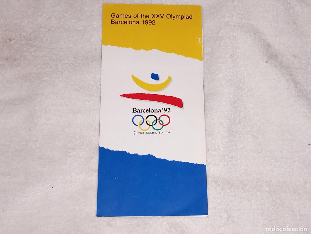 Coleccionismo deportivo: ANTIGUO FOLLETO PROGRAMA CALENDARIO JUEGOS OLIMPICOS DE BARCELONA 92 1992 XXV OLIMPIADA