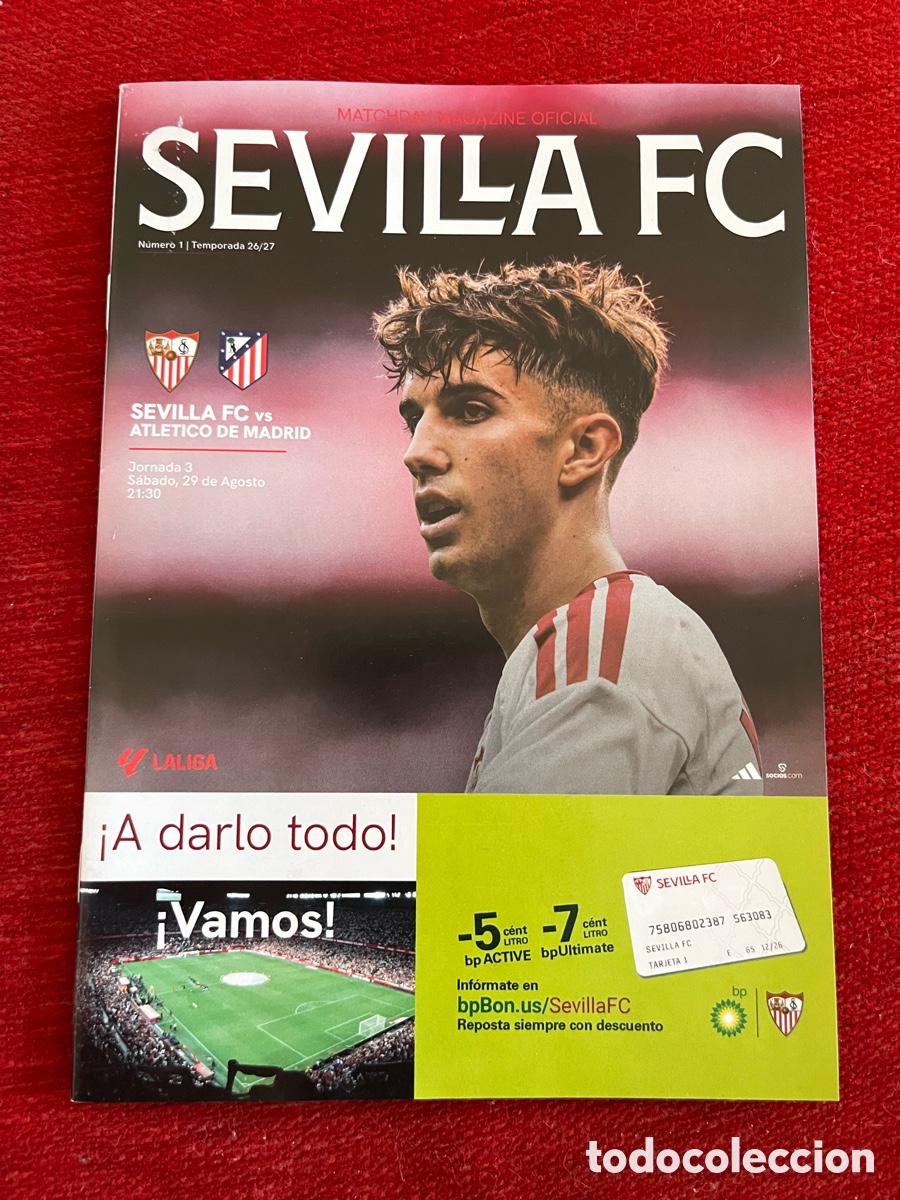 Coleccionismo deportivo: PROGRAMA OFICIAL SEVILLA 1-3 ATLETICO MADRID LIGA TEMPORADA 2026 2027
