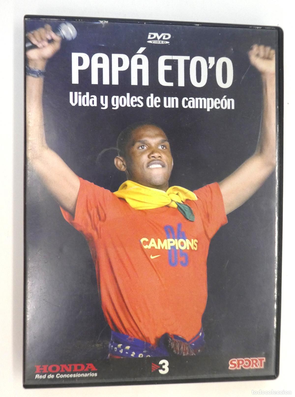 Coleccionismo deportivo: DVD DEL BARCELONA : PAPA ETOO , VIDA Y GOLES DE UN CAMPEON