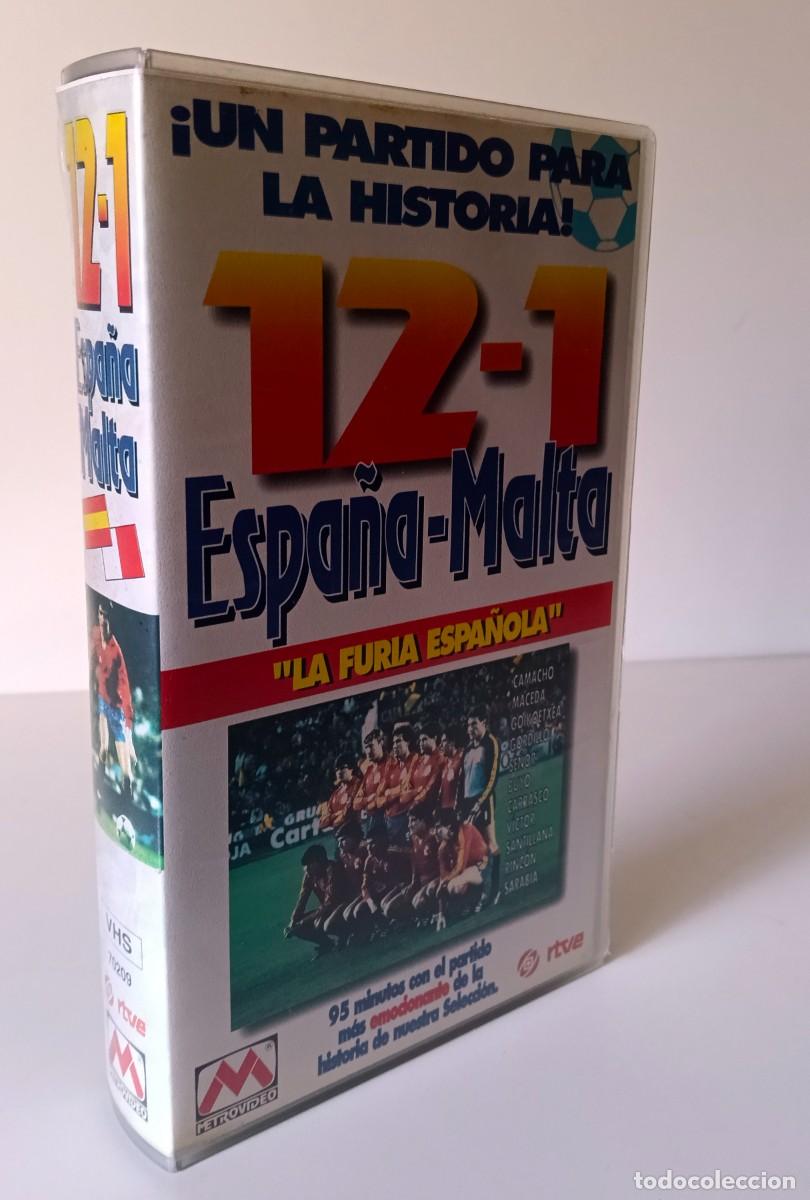 Coleccionismo deportivo: VIDEO VHS FUTBOL: ESPA&Ntilde;A - MALTA 12-1, UN PARTIDO PARA LA HISTORIA