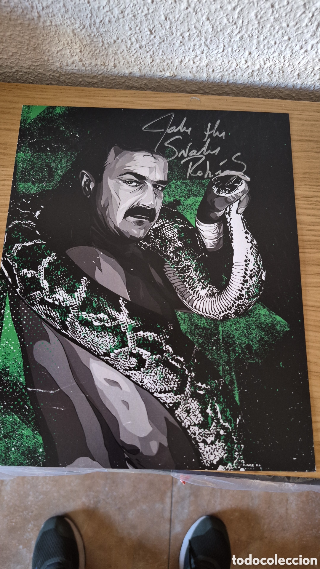 Coleccionismo deportivo: Foto firmada Luchador Snake Roberts wwe wwf