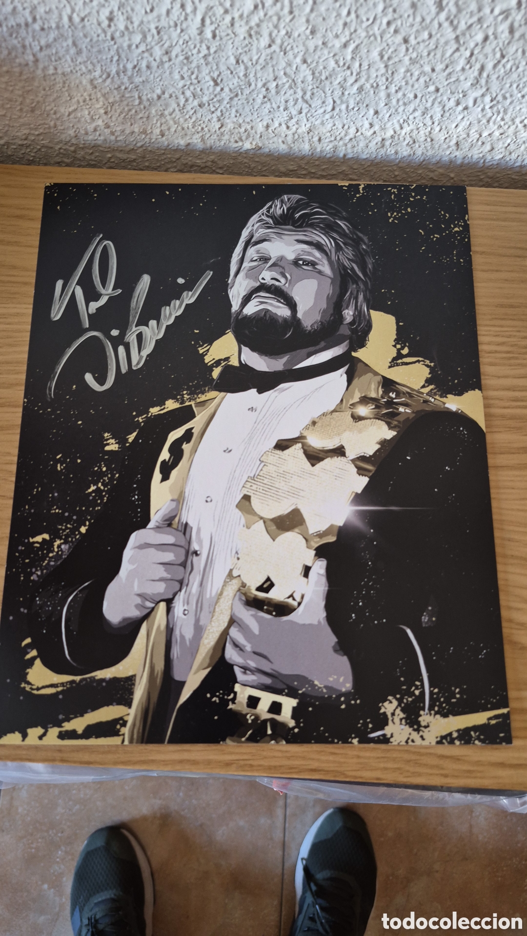 Coleccionismo deportivo: Foto firmada Luchador Ted Dibiase wwe wwf