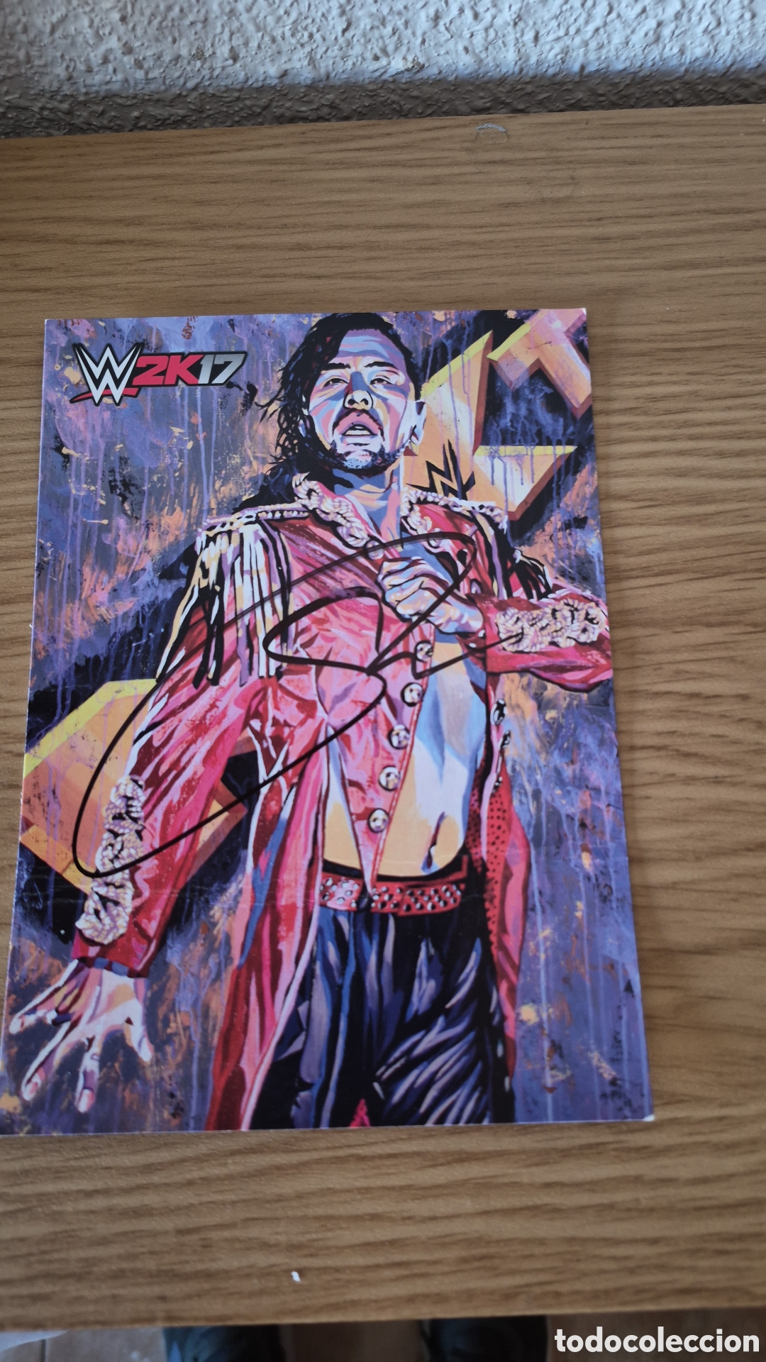 Coleccionismo deportivo: Foto del luchador Nakamura firmada w2k17 wrestling wwe wwf catch wrestler