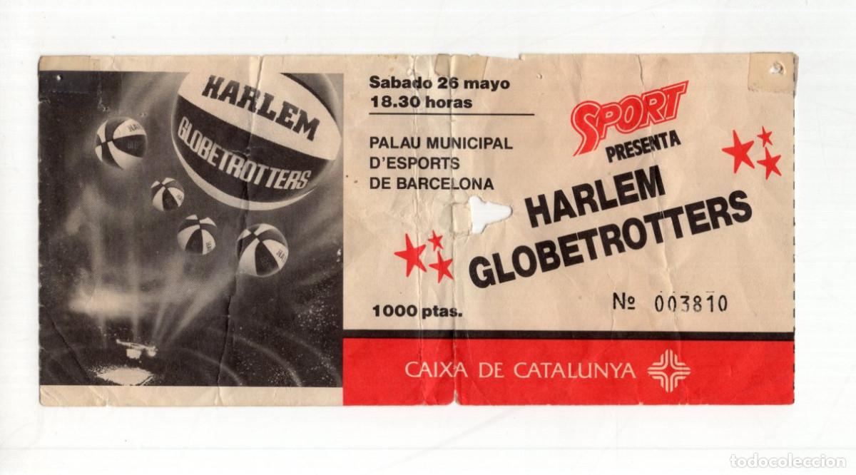 Sammelleidenschaft Sport: ENTRADA HIST&Oacute;RICA HARLEM GLOBETROTTERS EN BARCELONA - PALAU D'ESPORTS - 1000 PTAS