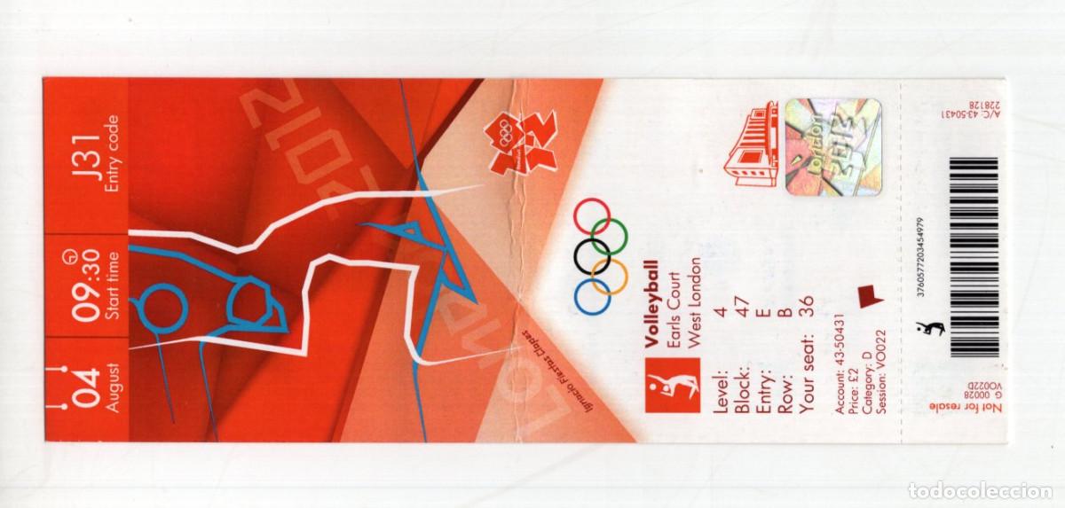 Sammelleidenschaft Sport: ENTRADA ORIGINAL JUEGOS OLIMPICOS DE LONDRES 2012. VOLEIBOL, 4 AGOSTO. SEDE EARLS COURT.