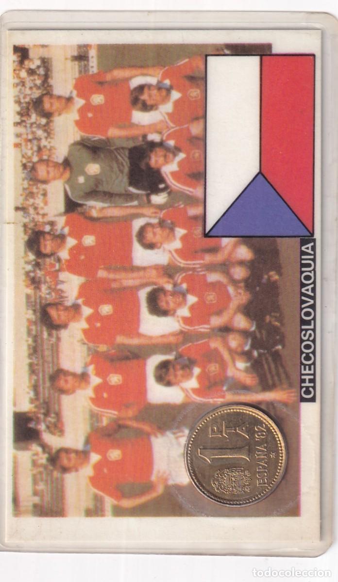 Collezionismo sportivo: MONEDA OFICIAL CONMEMORATIVA MUNDIAL F&Uacute;TBOL ESPA&Ntilde;A 82 EQUIPO CHECOSLOVAQUIA