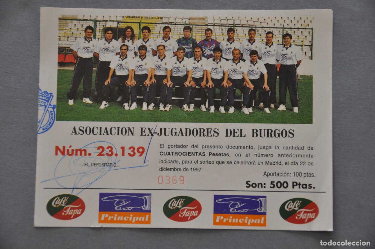 Coleccionismo deportivo: PARTICIPACION DE LOTERIA DE LA ASOCIACION DE EX-JUGADORES DEL BURGOS CLUB DE FUTBOL