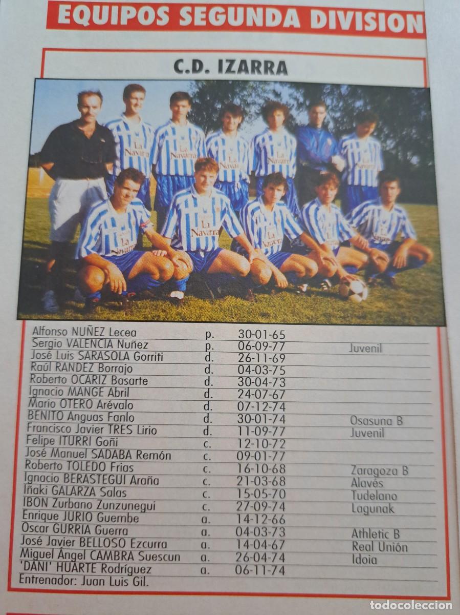 Coleccionismo deportivo: Foto plantilla y jugadores Don Bal&oacute;n 1995-96. CD Izarra