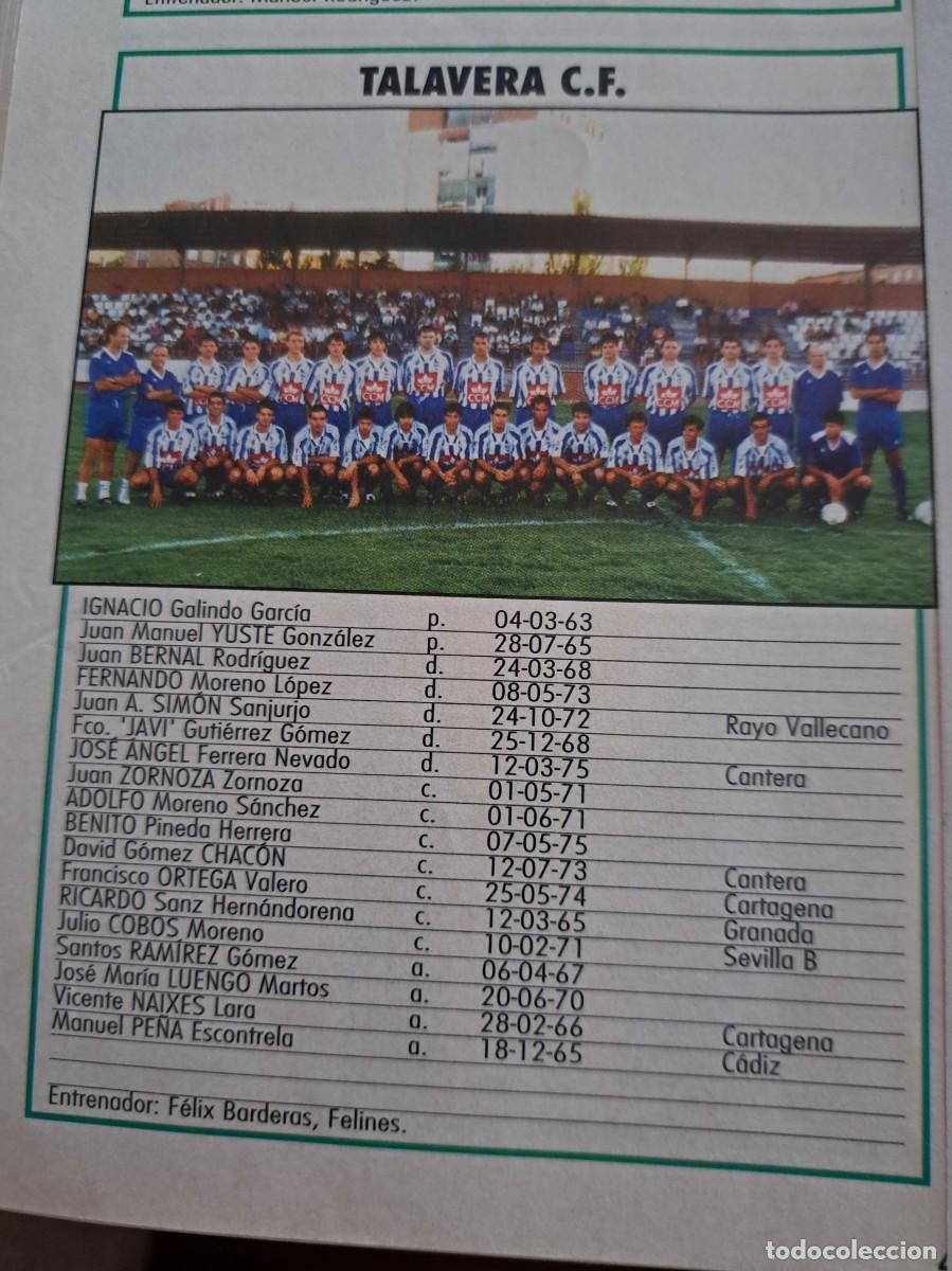 Coleccionismo deportivo: Foto plantilla y jugadores Don Bal&oacute;n 1995-96. Talavera CF