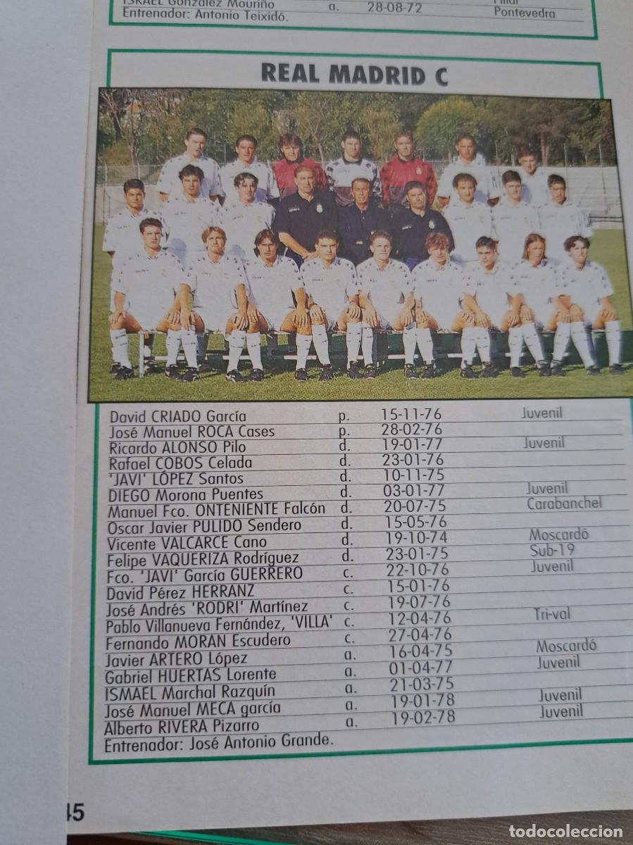 Coleccionismo deportivo: Foto plantilla y jugadores Don Bal&oacute;n 1995-96. Real Madrid C