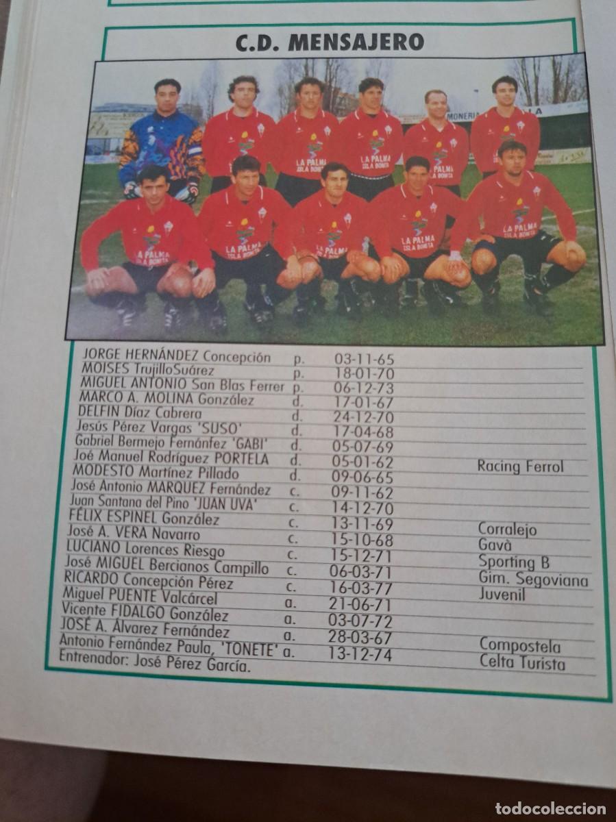Coleccionismo deportivo: Foto plantilla y jugadores Don Bal&oacute;n 1995-96. CD Mensajero