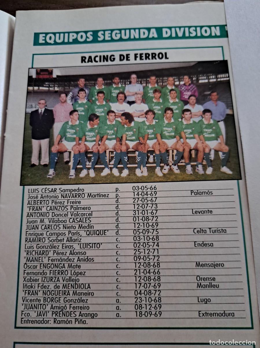 Coleccionismo deportivo: Foto plantilla y jugadores Don Bal&oacute;n 1995-96. Racing Ferrol