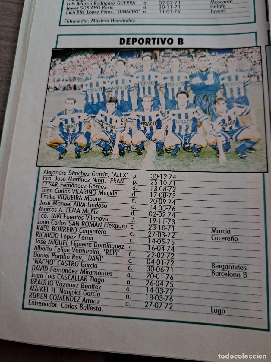 Coleccionismo deportivo: Foto plantilla y jugadores Don Bal&oacute;n 1995-96. Deportivo Coru&ntilde;a B