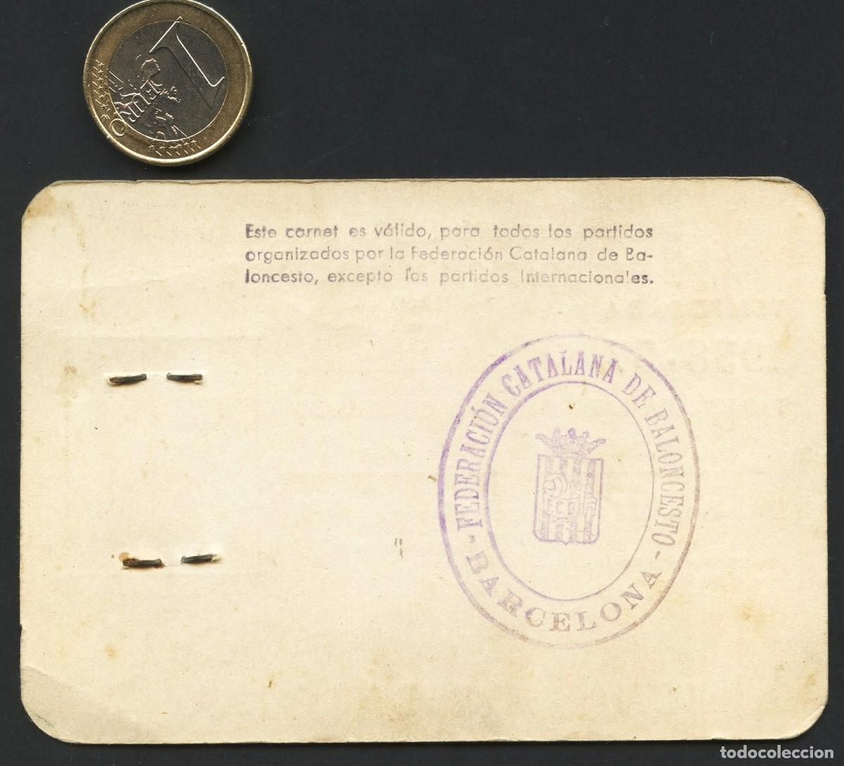 Coleccionismo deportivo: CARNET, TARJETA DE COLEGIADO, ARBITRO DE BALONCESTO, 1956, 1957 - Foto 2