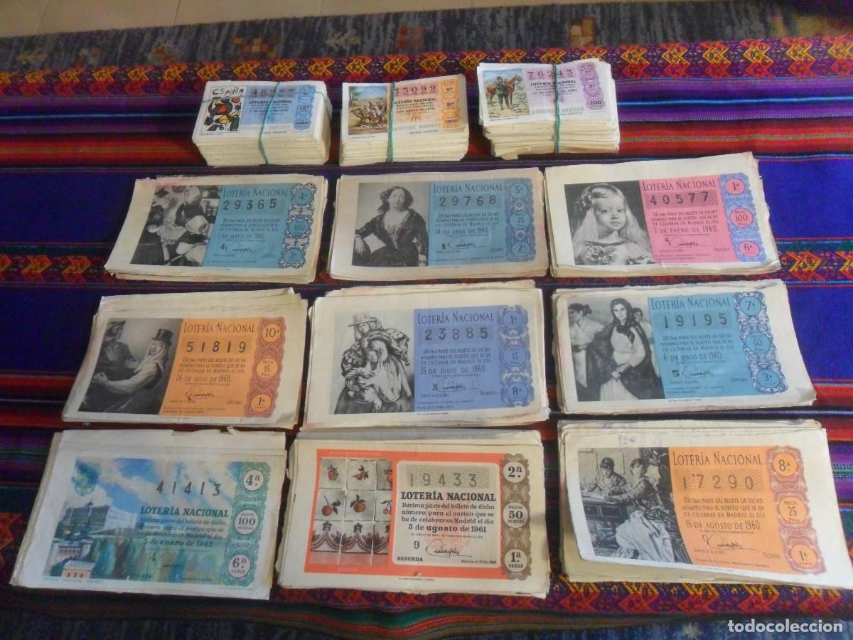 Collezionismo sportivo: LOTE 1048 D&Eacute;CIMO BILLETE LOTER&Iacute;A DE 1960 A 1987 INCLUYEN 151 GRAN TAMA&Ntilde;O Y 295 DE F&Uacute;TBOL MUNDIAL 82