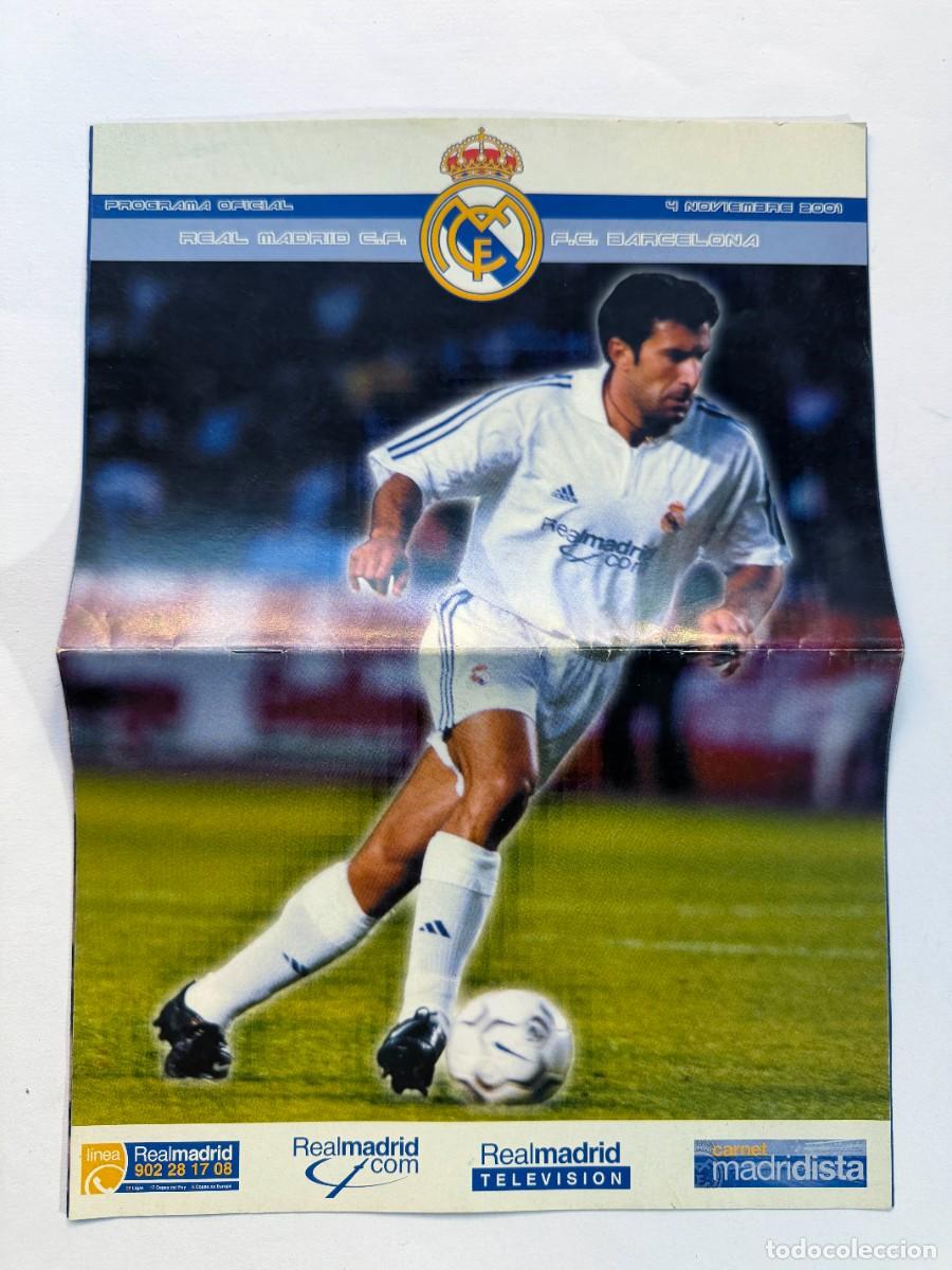 Colecionismo desportivo: REAL MADRID - BARCELONA / PROGRAMA OFICIAL FUTBOL 4 - NOVIEMBRE 2001