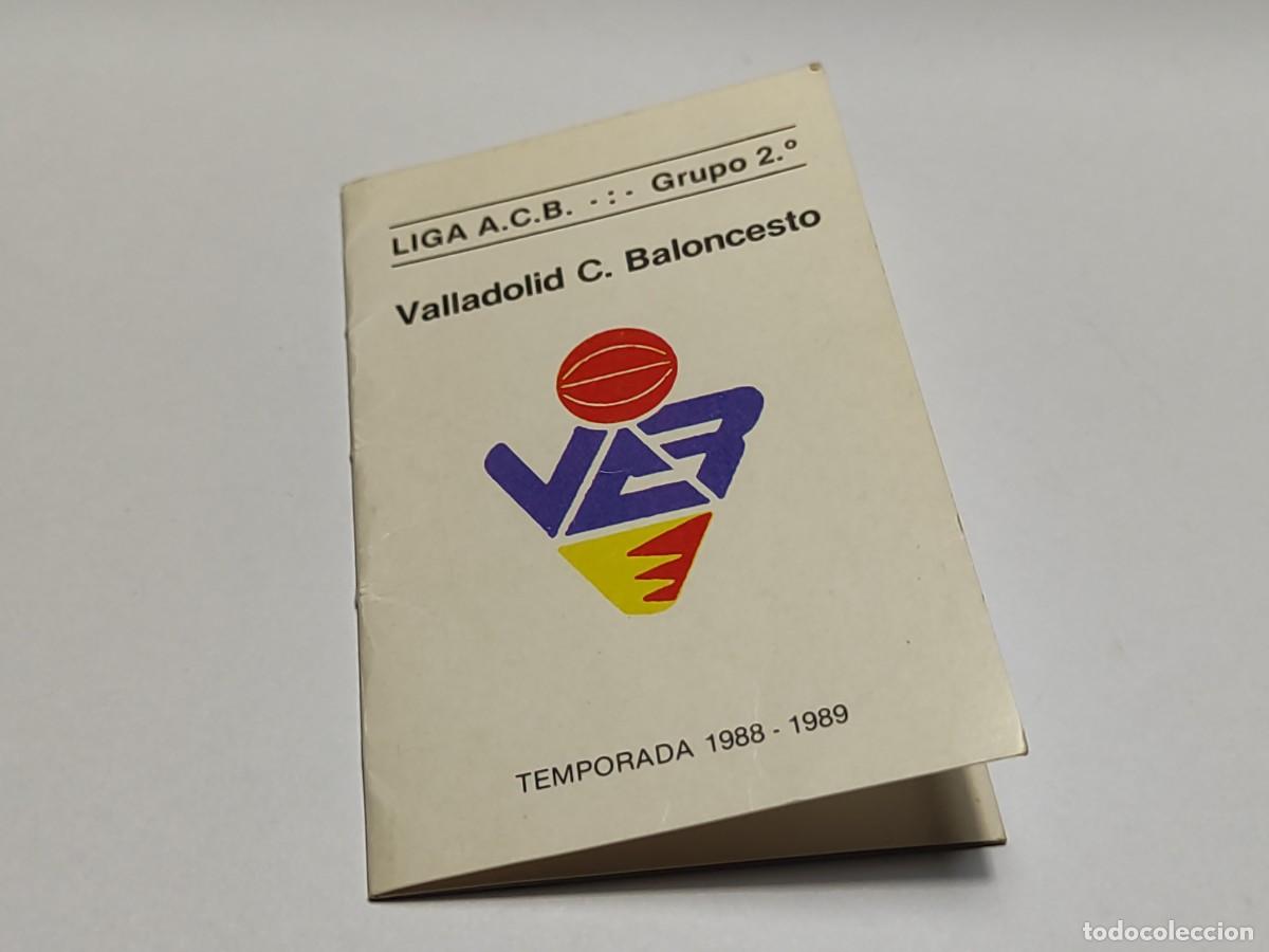 Coleccionismo deportivo: Calendario VALLADOLID C. BALONCESTO liga ACB grupo 2, TEMPORADA 1988 - 1989 Caja de Ahorros Popular