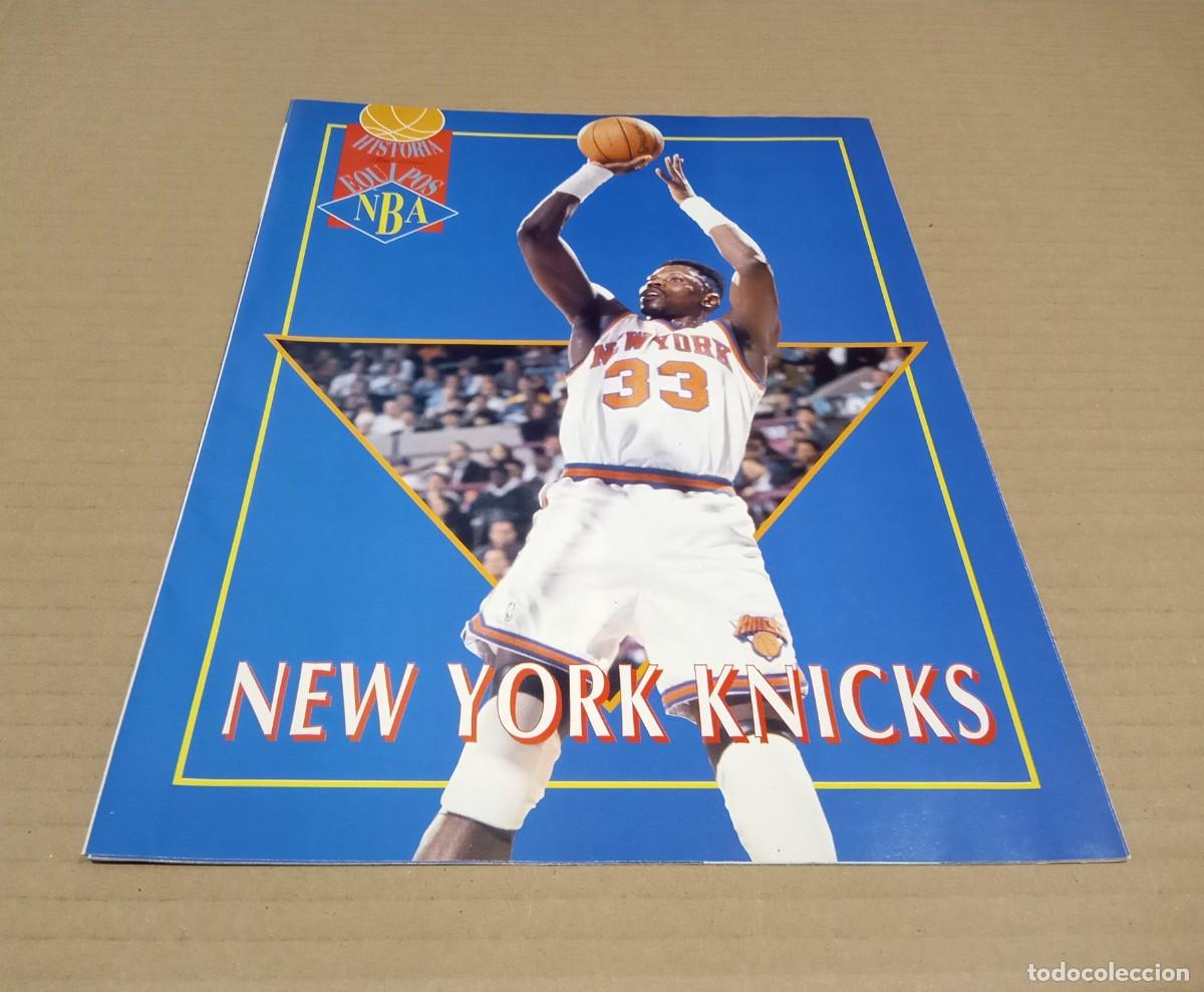 Coleccionismo deportivo: FASC&Iacute;CULO REVISTA OFICIAL NBA 1993 NEW YORK KNICKS HISTORIA DE LOS EQUIPOS PATRICK EWING SPALDING
