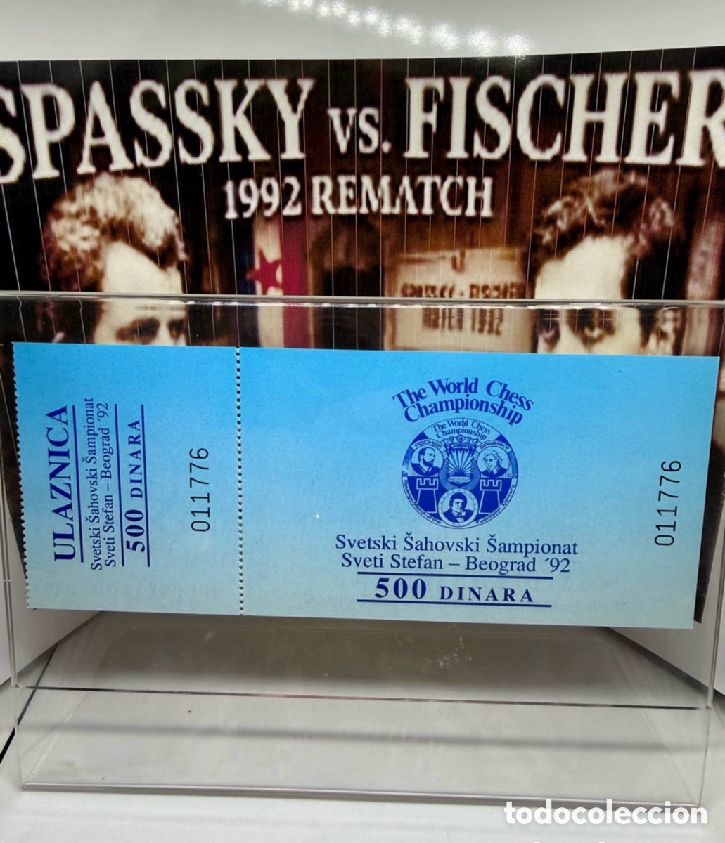 Coleccionismo deportivo: 1992 Fischer vs Spassky ajedrez rematch entrada ticket stub