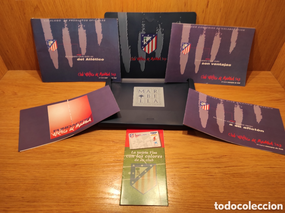 Coleccionismo deportivo: Carpeta Dossier De Socio Club Atl&eacute;tico De Madrid S.A.D. - &Eacute;poca Marbella / Jes&uacute;s Gil Vintage