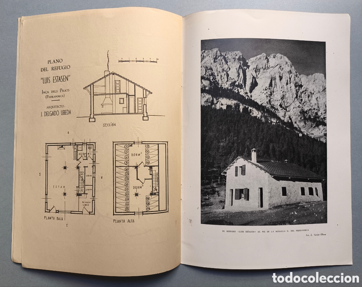 Coleccionismo deportivo: MONTA&Ntilde;ISMO REFUGIO LUIS ESTASEN PEDRAFORCA 1949 - Foto 3