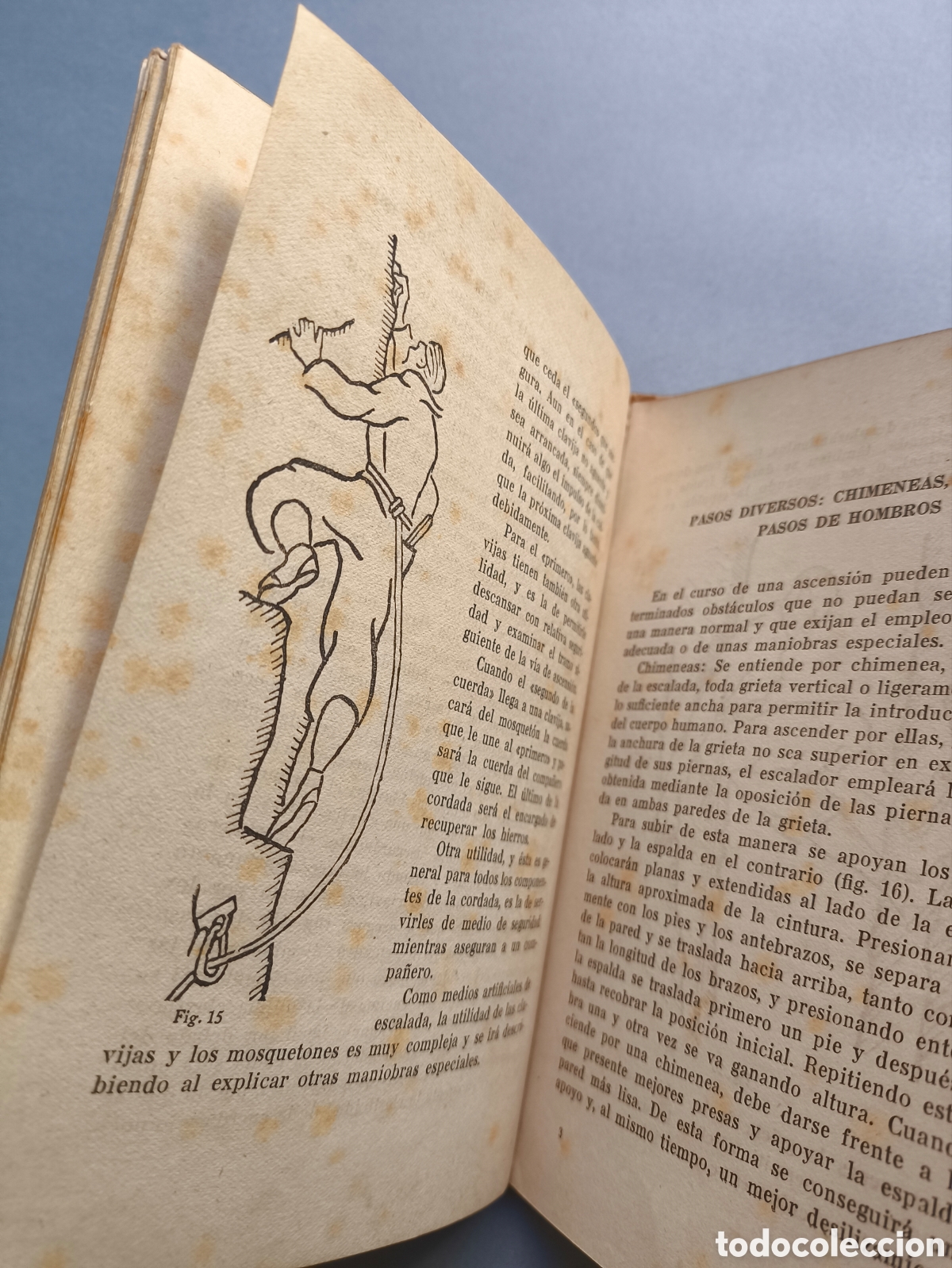Coleccionismo deportivo: MONTA&Ntilde;ISMO MANUAL ESCALADA SOBRE ROCA 1947 - Foto 3