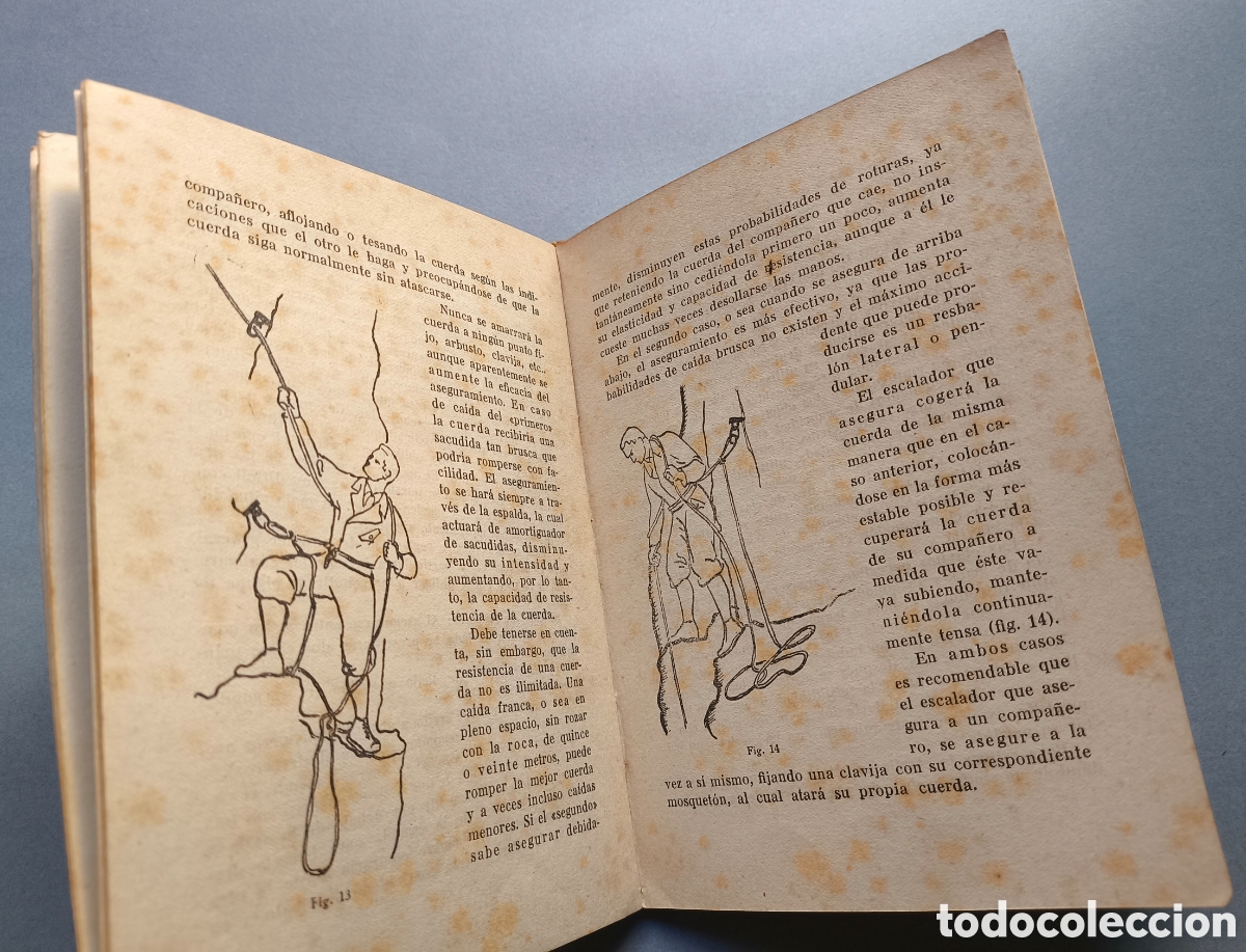 Coleccionismo deportivo: MONTA&Ntilde;ISMO MANUAL ESCALADA SOBRE ROCA 1947 - Foto 4