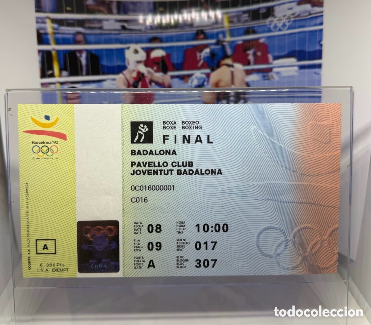 Coleccionismo deportivo: 1992 OSCAR DE LA HOYA GOLDEN BOY TICKET STUB ENTRADA FINAL BOXEO