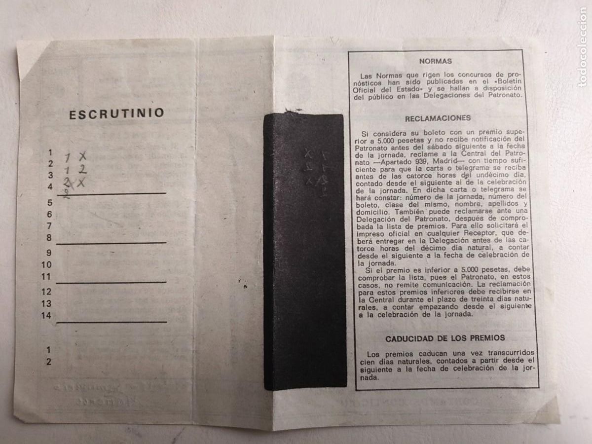 Coleccionismo deportivo: QUINIELA JORNADA 6. 13 OCTUBRE 1968 - Foto 2