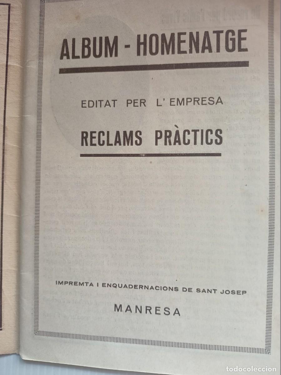 Coleccionismo deportivo: DOCUMENT HOMENATGE ALS EQUIPS DEL CENTRE E.MANRESA PEL SEU INGRES AL GRUP B ANY 1925 - Foto 2