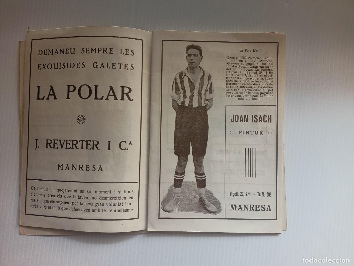 Coleccionismo deportivo: DOCUMENT HOMENATGE ALS EQUIPS DEL CENTRE E.MANRESA PEL SEU INGRES AL GRUP B ANY 1925 - Foto 4
