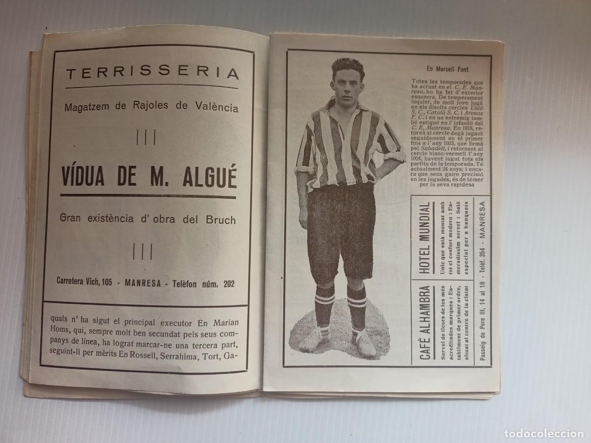 Coleccionismo deportivo: DOCUMENT HOMENATGE ALS EQUIPS DEL CENTRE E.MANRESA PEL SEU INGRES AL GRUP B ANY 1925 - Foto 6
