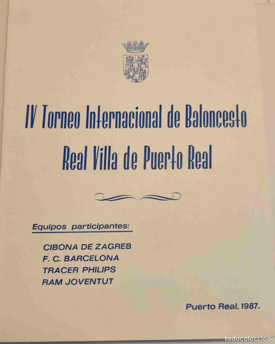 Coleccionismo deportivo: PUERTO REAL - CARPETA IV TORNEO DE BALONCESTO REAL VILLA DE P.R. 1987 - LEER - JUVENTUD-MILAN