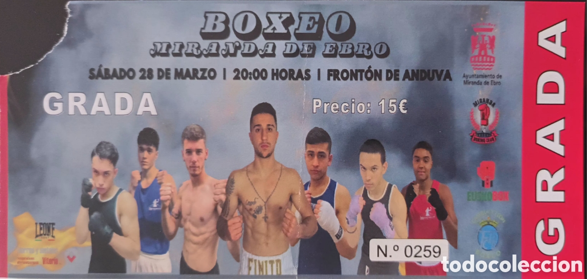 Coleccionismo deportivo: ENTRADA BOXEO MIRANDA DE EBRO
