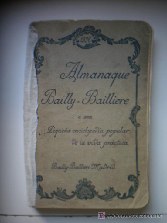 Enciclopedias antiguas: ALMANAQUE BAILLY-BAILLIERE 1936 - Foto 1