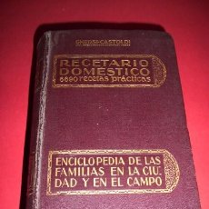 Enciclopedias antiguas: GHERSI, I.RECETARIO DOMÉSTICO : ENCICLOPEDIA DE LAS FAMILIAS...