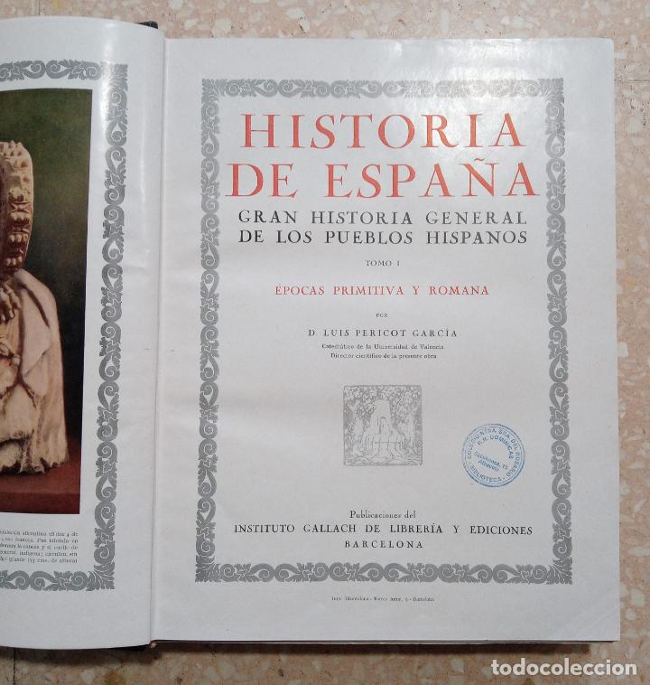 Enciclopedias antiguas: HISTORIA DE ESPAÑA. 3 TOMOS. INSTITUTO GALLACH DE LIBRERIA Y EDICIONES. 1935 - Foto 6 - 297533473